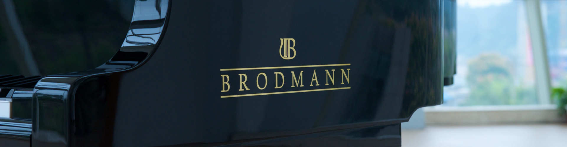 Side view of a Brodmann grand piano