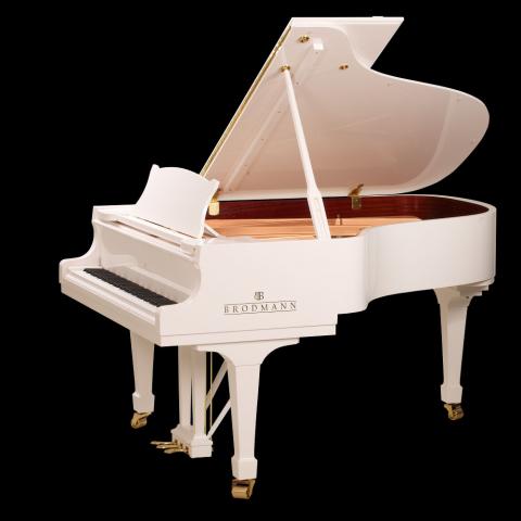 Brodmann 6'2" grand piano model PE 187 polished white