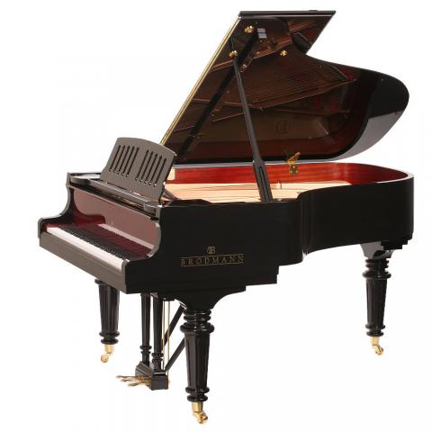 Brodmann PE 187 Strauss grand piano 6'2" two tone ebony/bubinga